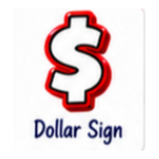 Dollar Sign icon for customized sports chair charm