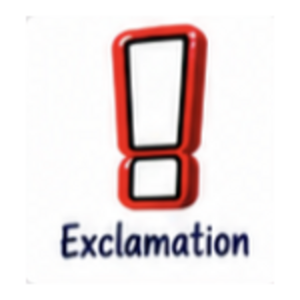 Exclamation icon for customized sports chair charm