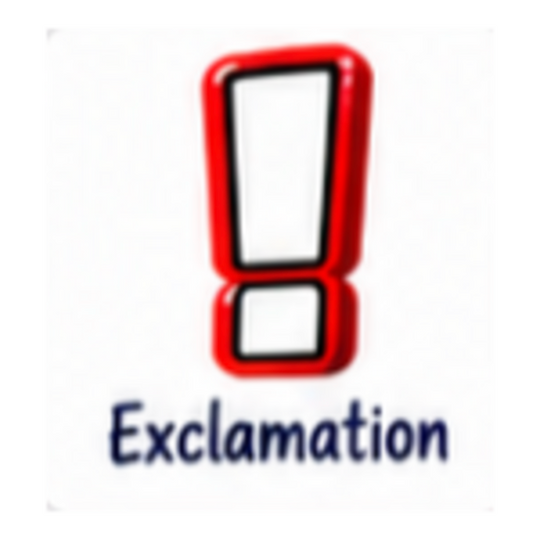 Exclamation icon for customized sports chair charm