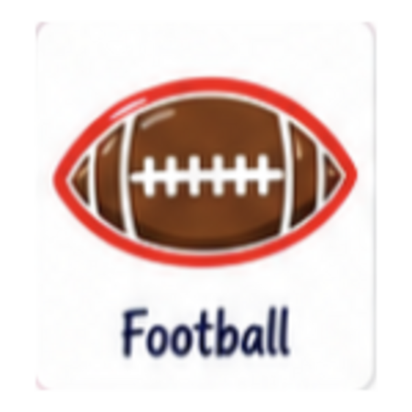 Football icon for customized sports chair charm