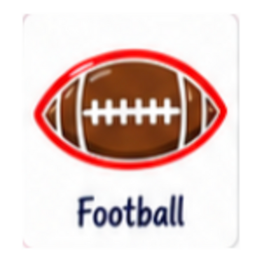 Football icon for customized sports chair charm