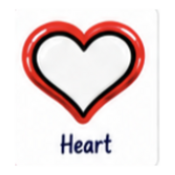 Heart icon for customized sports chair charm