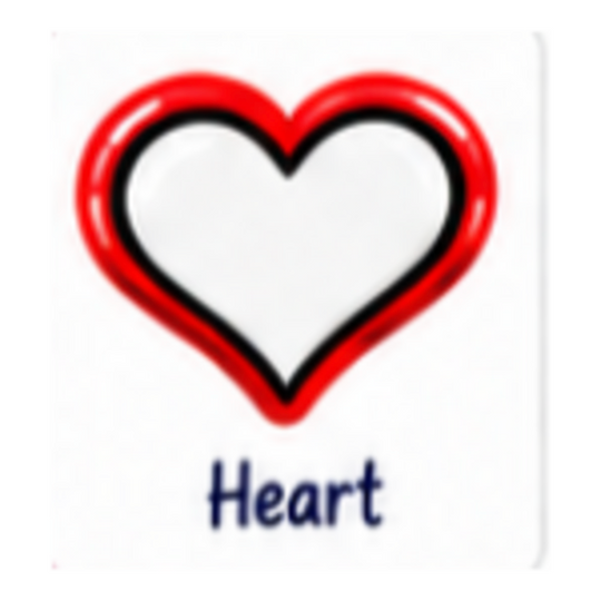 Heart icon for customized sports chair charm