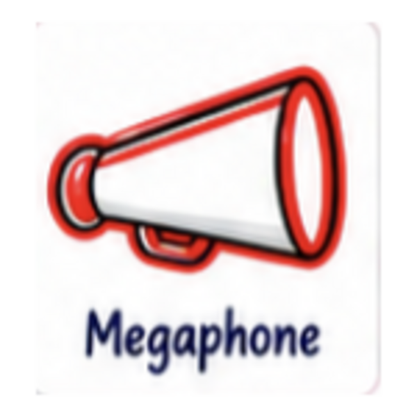 Megaphone icon for customized sports chair charm