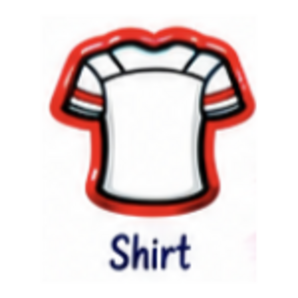 Shirt icon for customized sports chair charm