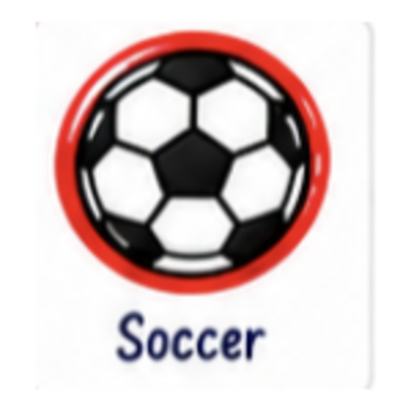 Soccer icon for customized sports chair charm