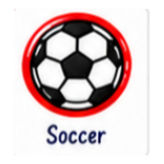 Soccer icon for customized sports chair charm
