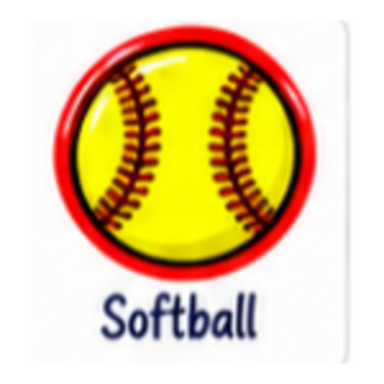 Softball icon for customized sports chair charm