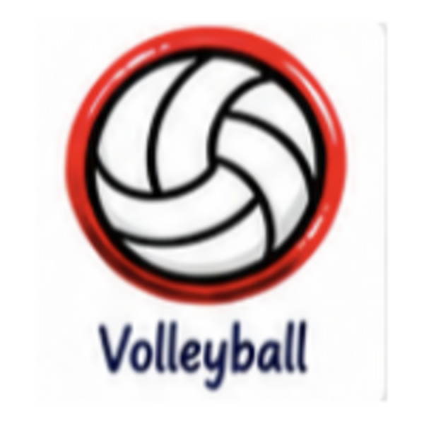 Volleyball icon for customized sports chair charm
