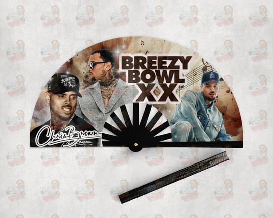 Chris Brown Concert Clack Fan | Rockin’ Vinyl Creations Black / CB1