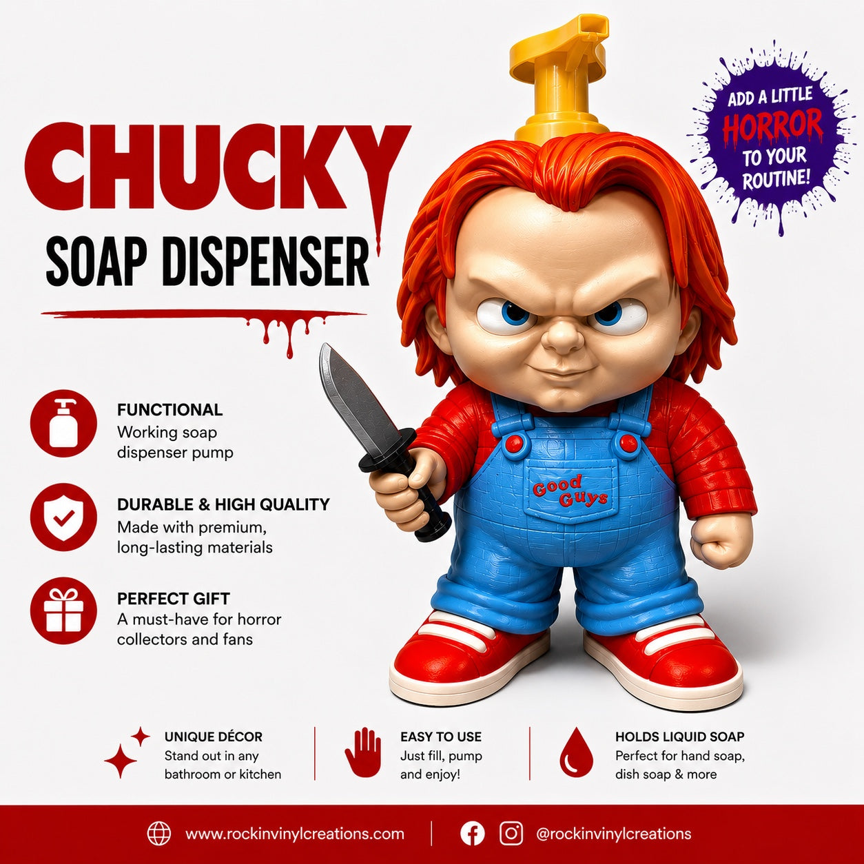 Chucky horror soap dispenser