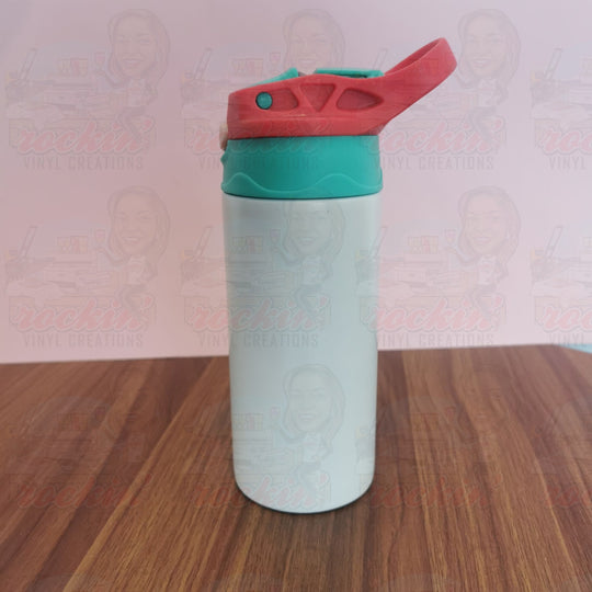 12Oz Flip Top Tumbler | Rockin Vinyl Creations Red/teal Kids