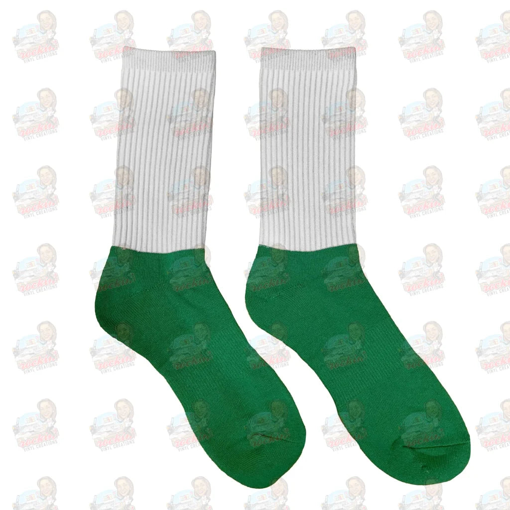 Custom Socks | Rockin Vinyl Creations Green / Small