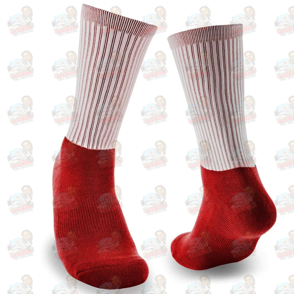 Custom Socks | Rockin Vinyl Creations Red / Small