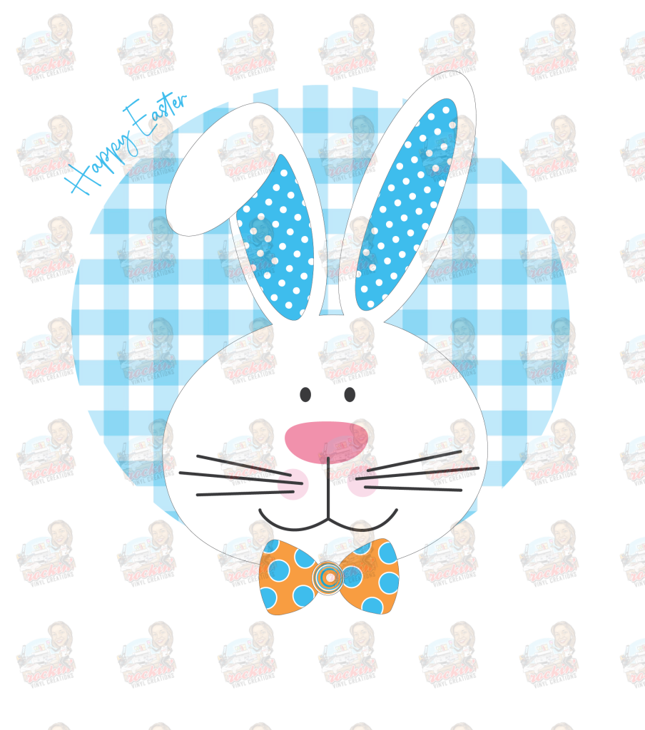 Easter Basket | Rockin Vinyl Creations Blue Plaid