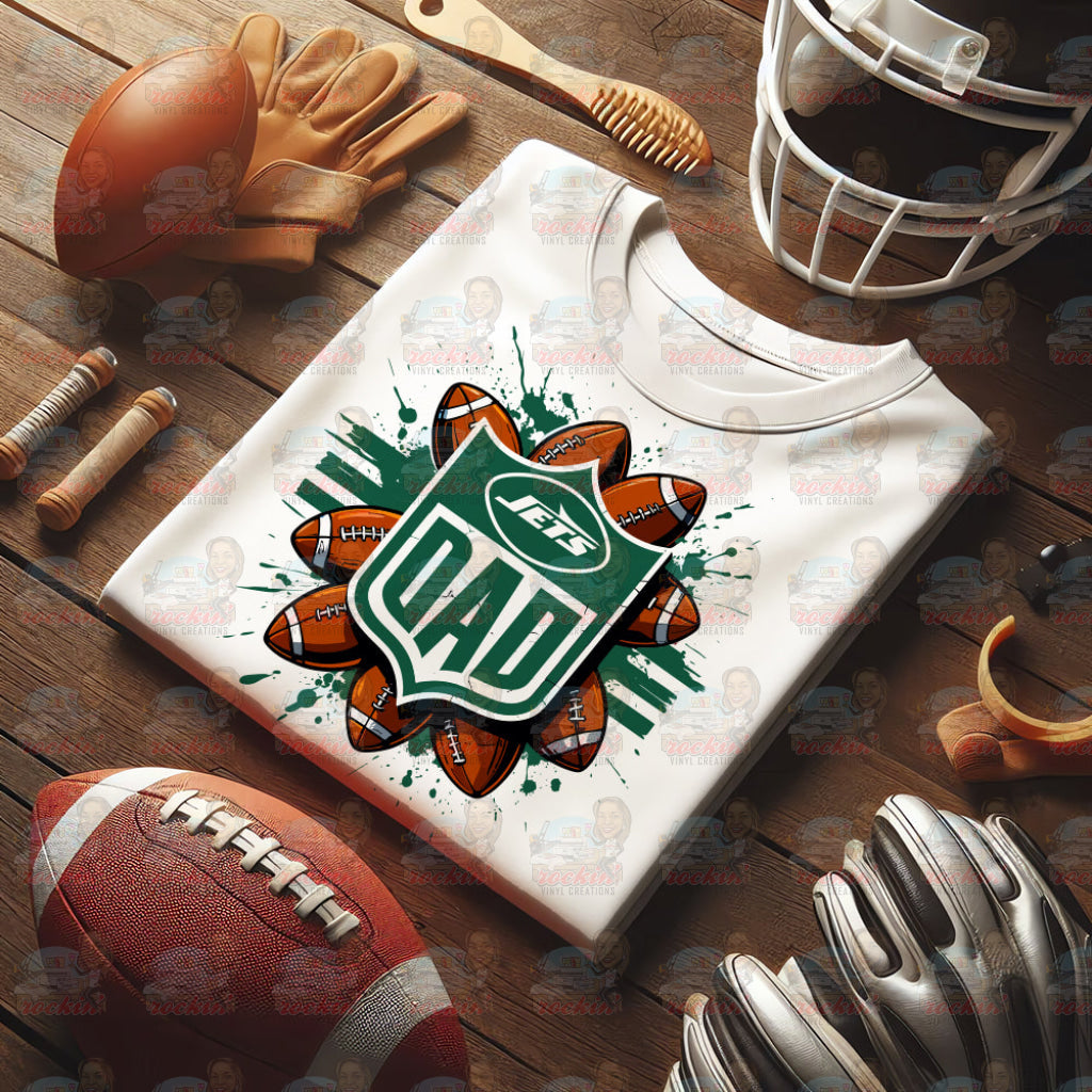 Father’s Day Dad Team Shirt | Rockin’ Vinyl Ceations New York Jets / XL