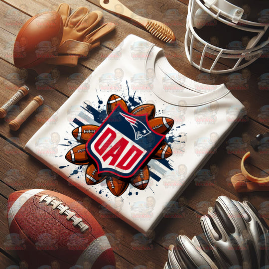 Father’s Day Dad Team Shirt | Rockin’ Vinyl Ceations New England Patriots / XL