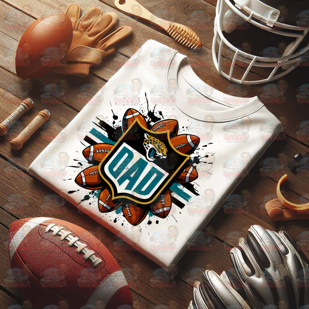 Father’s Day Dad Team Shirt | Rockin’ Vinyl Ceations Jacksonville Jaguars / XL