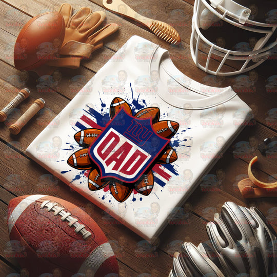 Father’s Day Dad Team Shirt | Rockin’ Vinyl Ceations New York Giants / XL