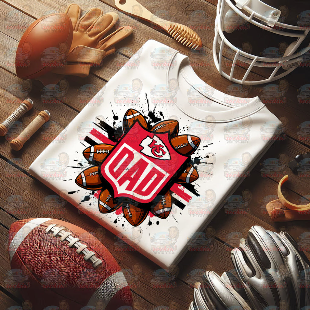 Father’s Day Dad Team Shirt | Rockin’ Vinyl Ceations Kansas City Chiefs / XL