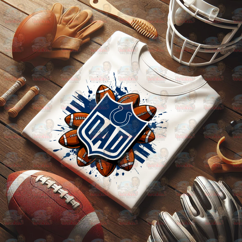 Father’s Day Dad Team Shirt | Rockin’ Vinyl Ceations Indianapolis Colts / XL