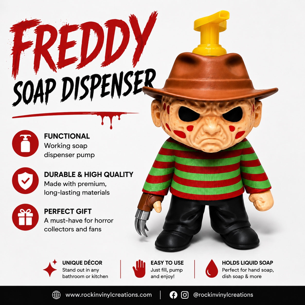 Freddy horror soap dispenser