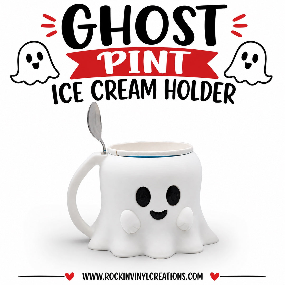 Ghost Pint Ice Cream Holder