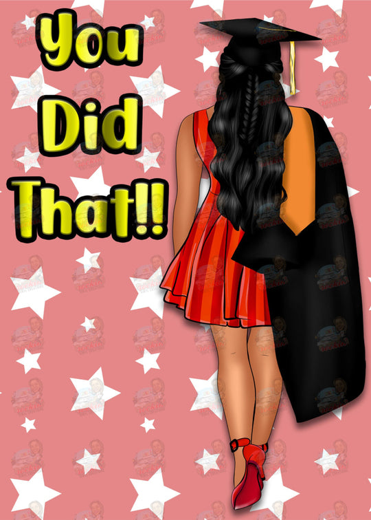Grad Back Greeting Cards Red/Light Card