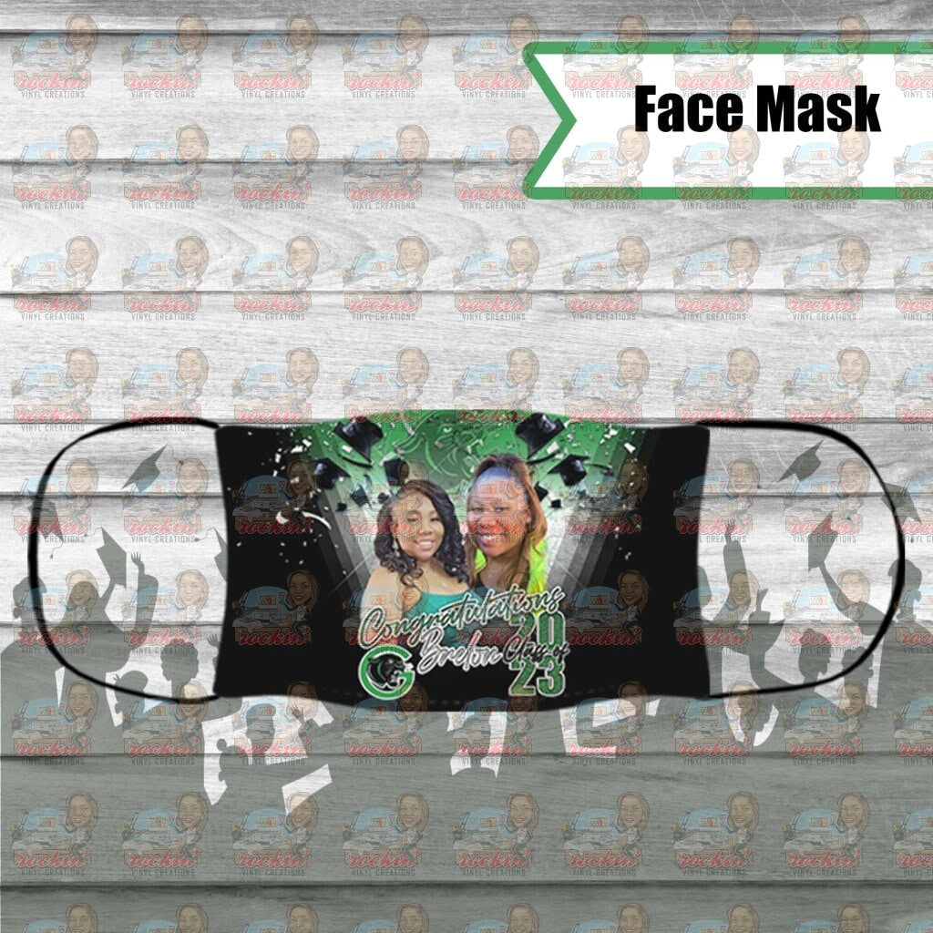 Grad Cap Mask | Rockin' Vinyl Creations