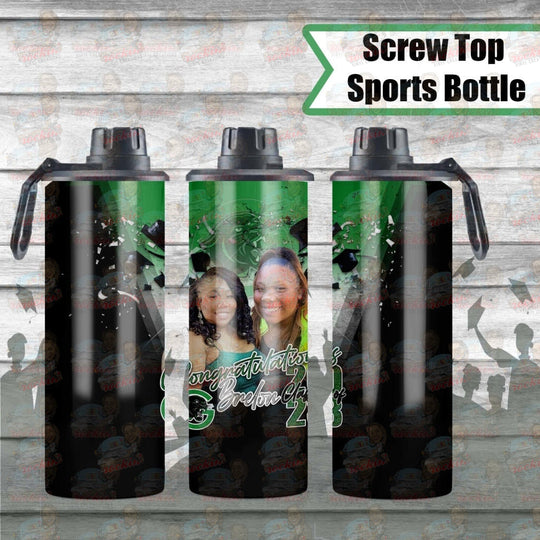 Grad Cap Tumbler | Rockin Vinyl Creations Screw Top