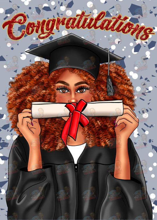 Grad Diploma Greeting Cards Black/Light Card