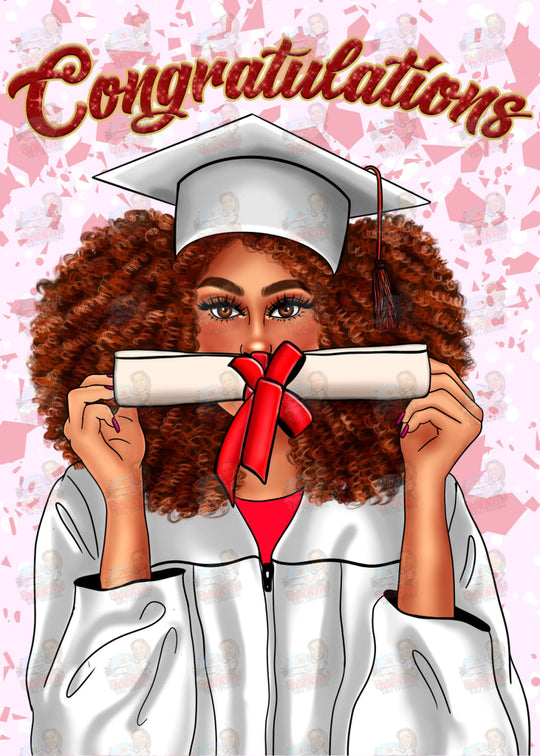 Grad Diploma Greeting Cards White/Light Card