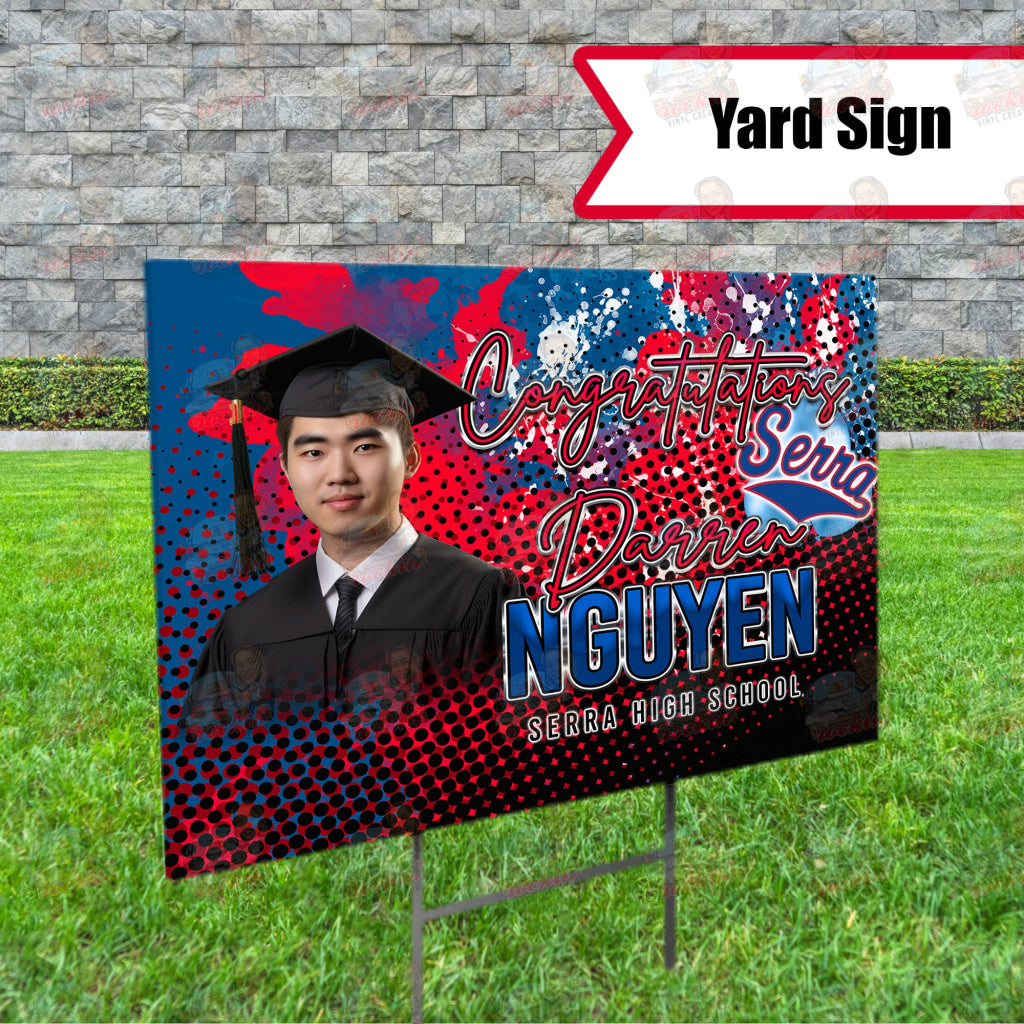 Grad Dots Yard Sign | Rockin Vinyl Creations