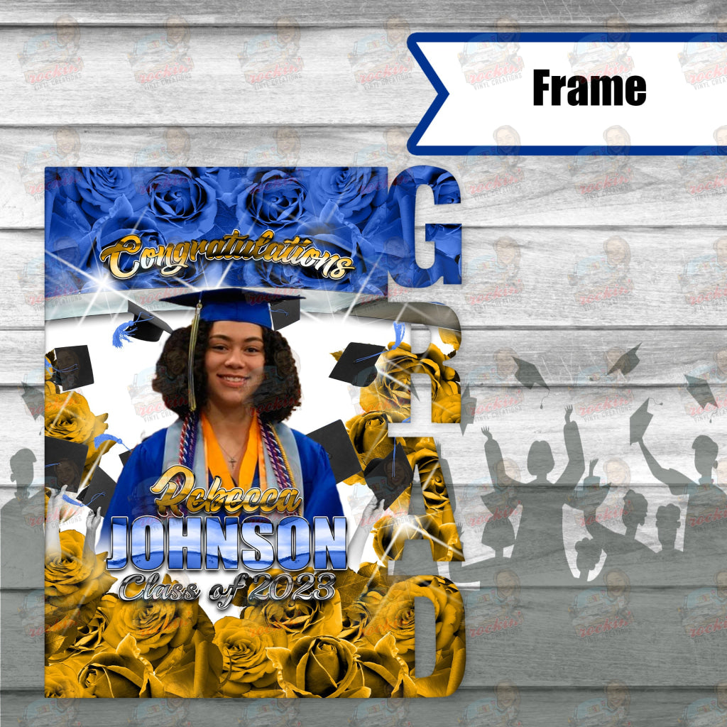 Grad Flower Frame | Rockin Vinyl Creations