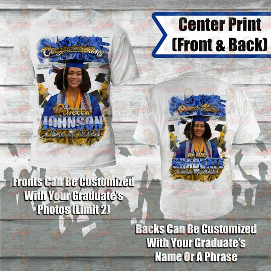 Grad Flower T-Shirt 2-Sided | Rockin Vinyl Creations Adult Small