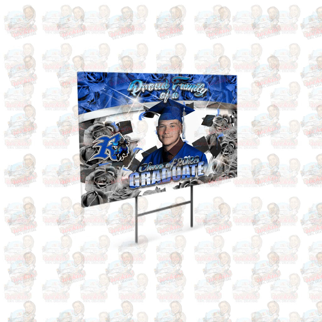 Grad Flower Yard Sign | Rockin Vinyl Creations