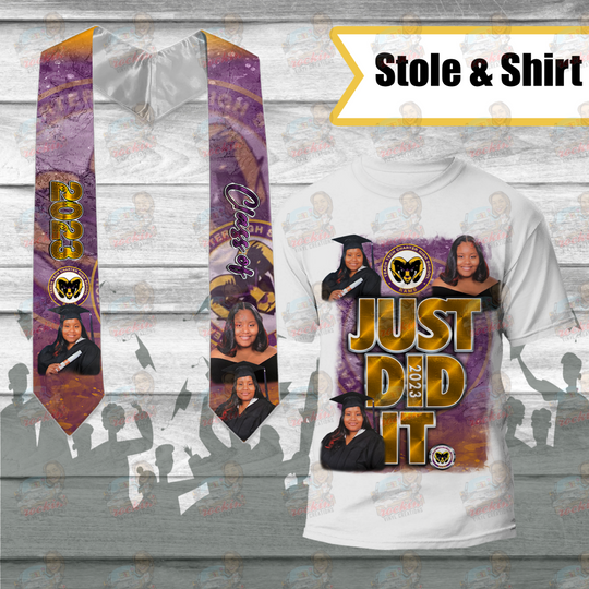 Grad Just Did It Shirt and Stole Bundle | Rockin&