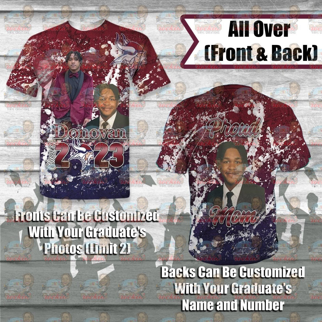 Graduation All Over Shirt - 2 Sided| Rockin Vinyl Creations