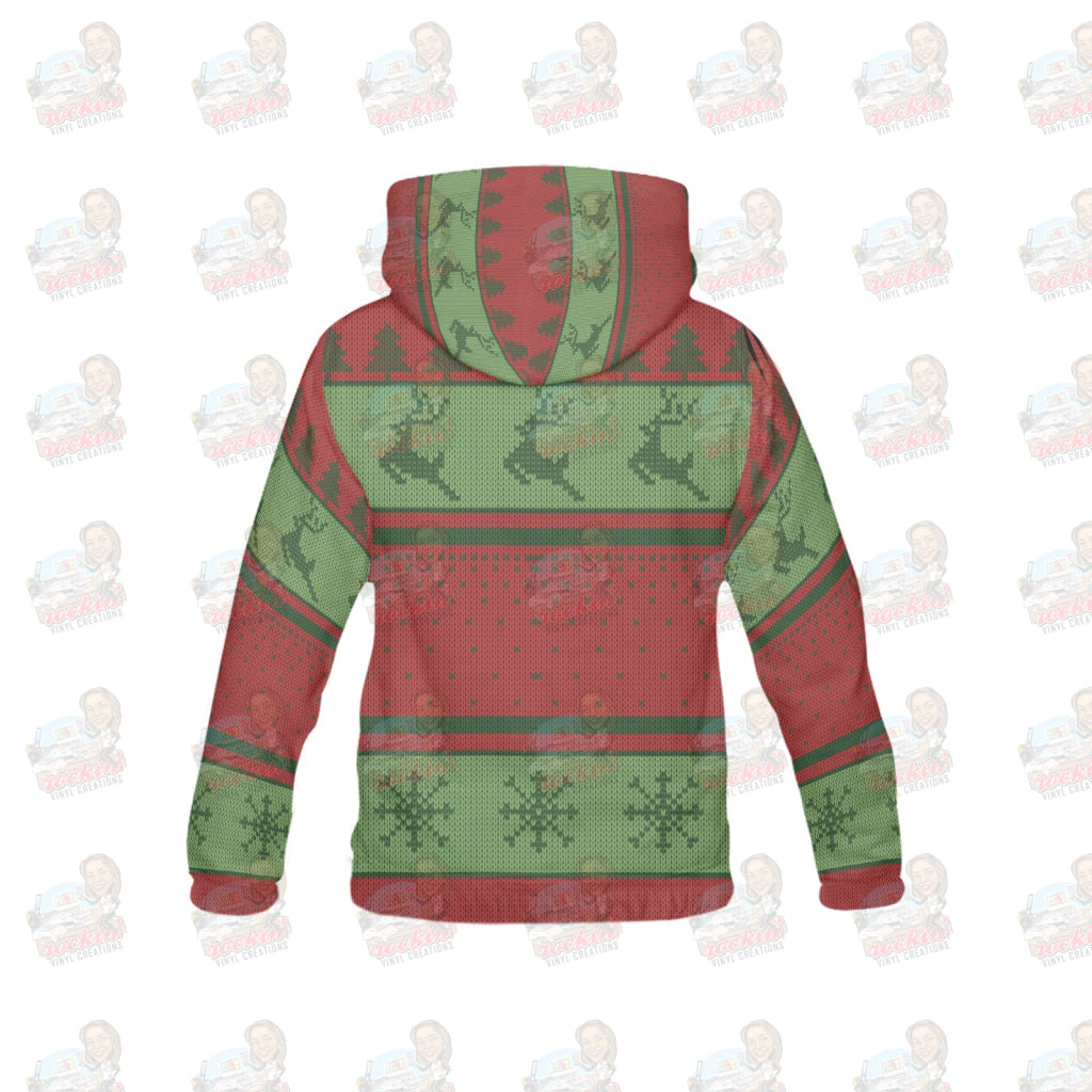 Grinch Kids Ugly Hoodie For Youth | Rockin’ Vinyl Creations All Over Print Kid (H13)