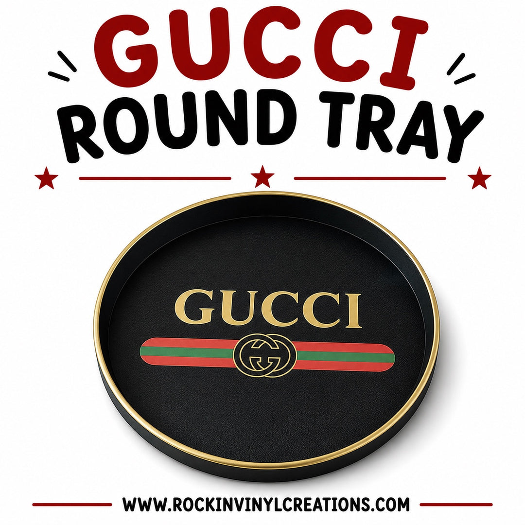 Gucci Black and Gold Round Trinket Tray
