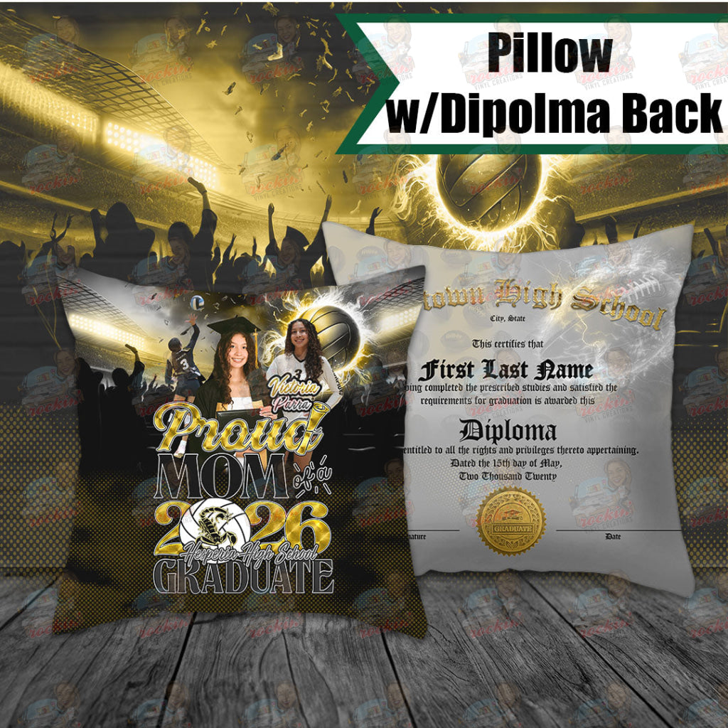 Hesperia 2026 Grad Pillow | Rockin’ Vinyl Creations