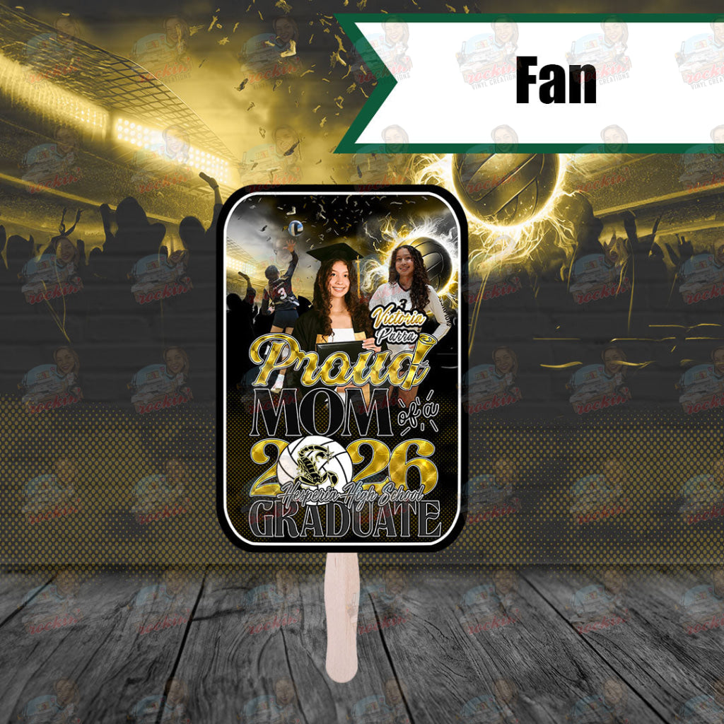 Hesperia 2026 Grad Stick Fan | Rockin’ Vinyl Creations