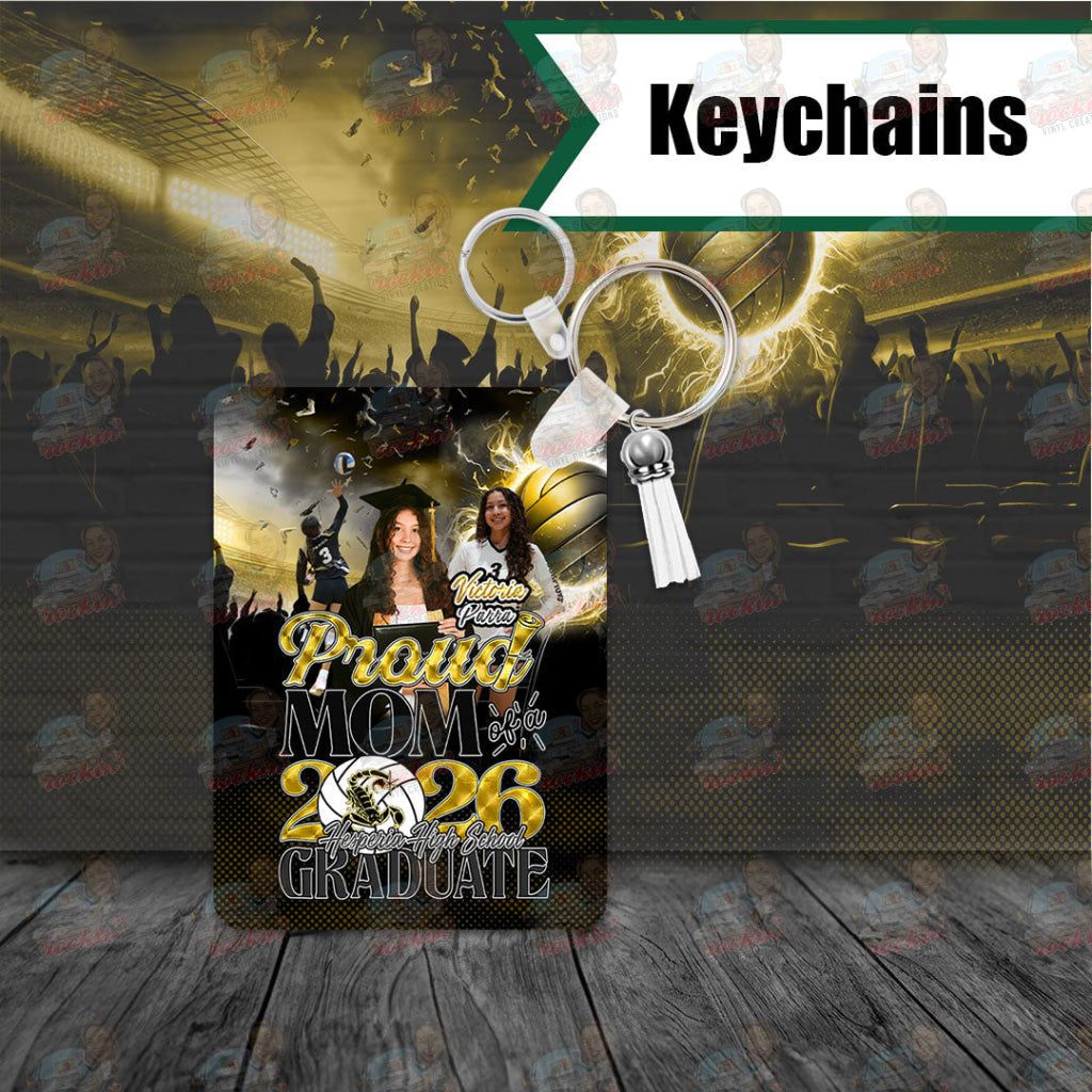Hesperia Grad Photo Keychain | Rockin’ Vinyl Creations