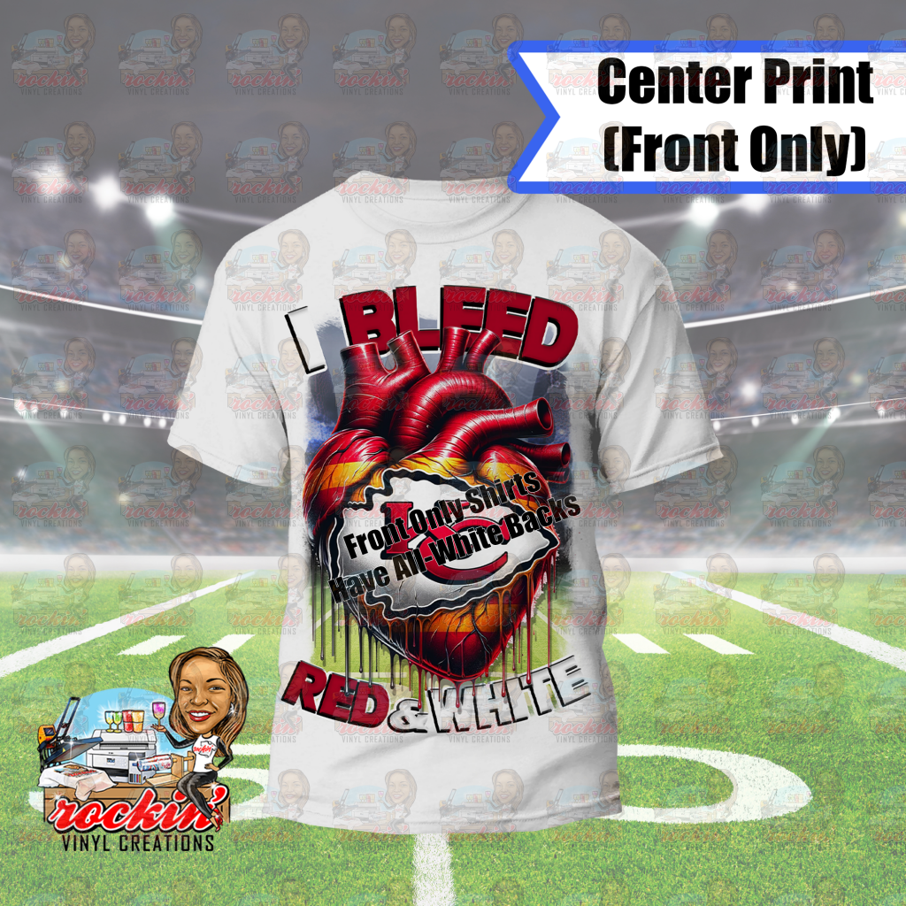 I Bleed Football Shirt | Rockin’ Vinyl Creations