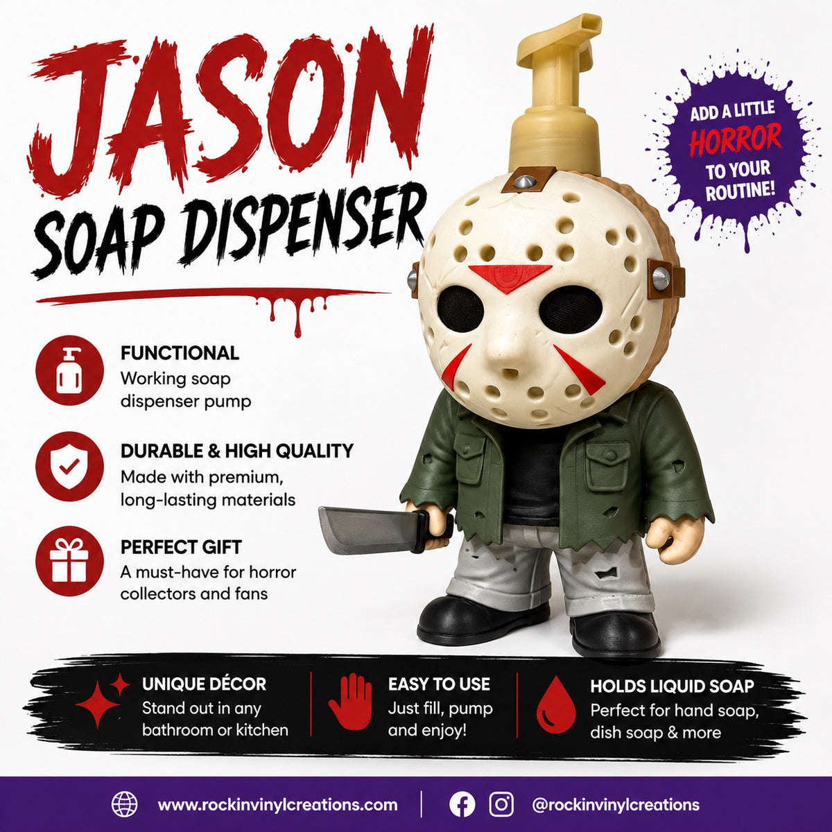 Jason horror soap dispenser