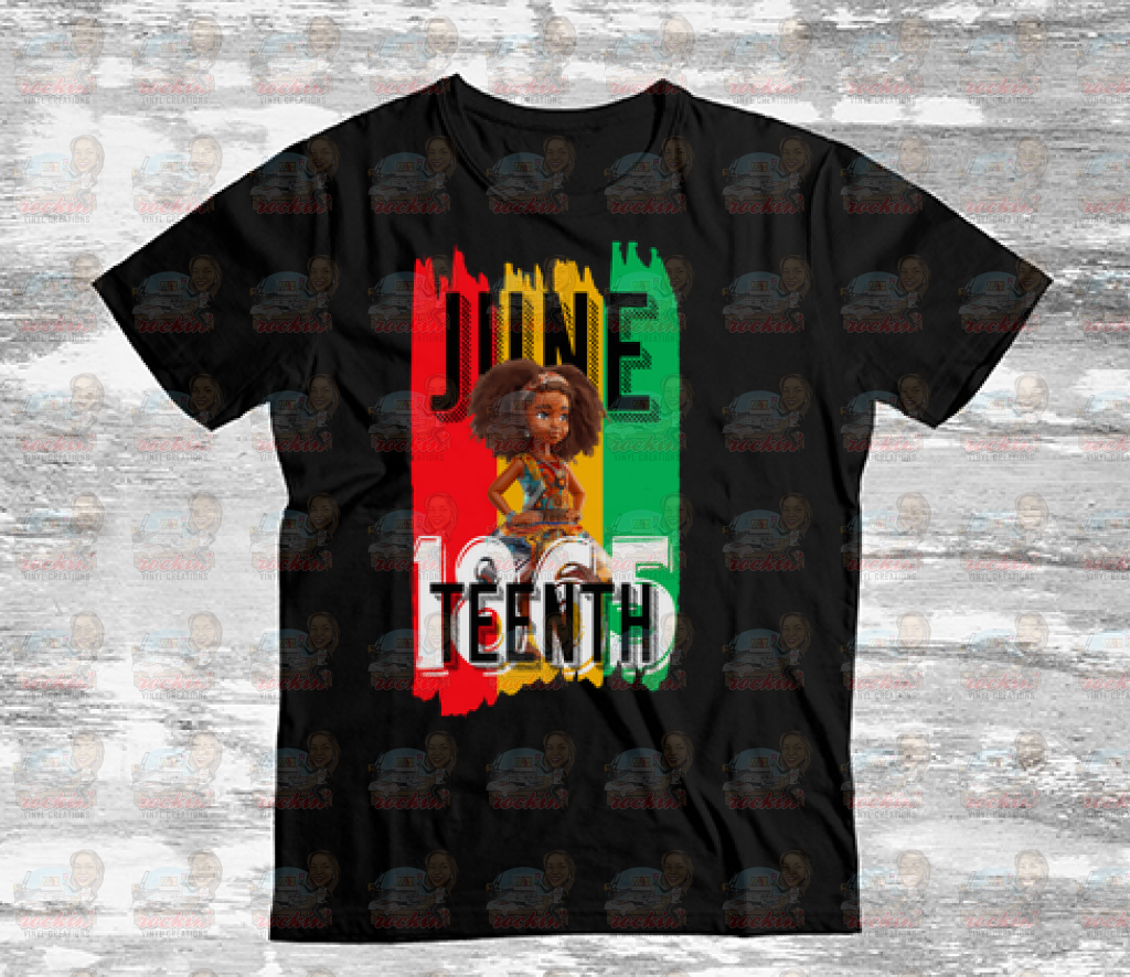 Juneteenth 1865 Girl Unisex Shirt Black