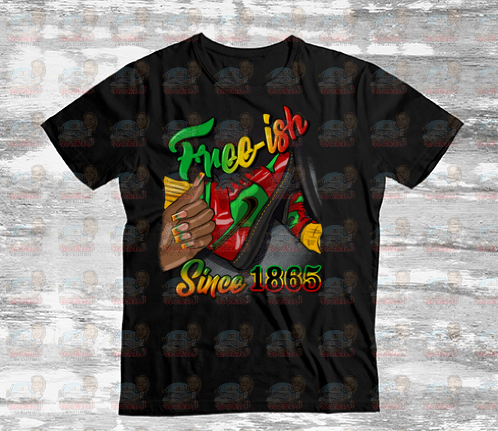 Juneteenth Freeish Girl Unisex Shirt Black