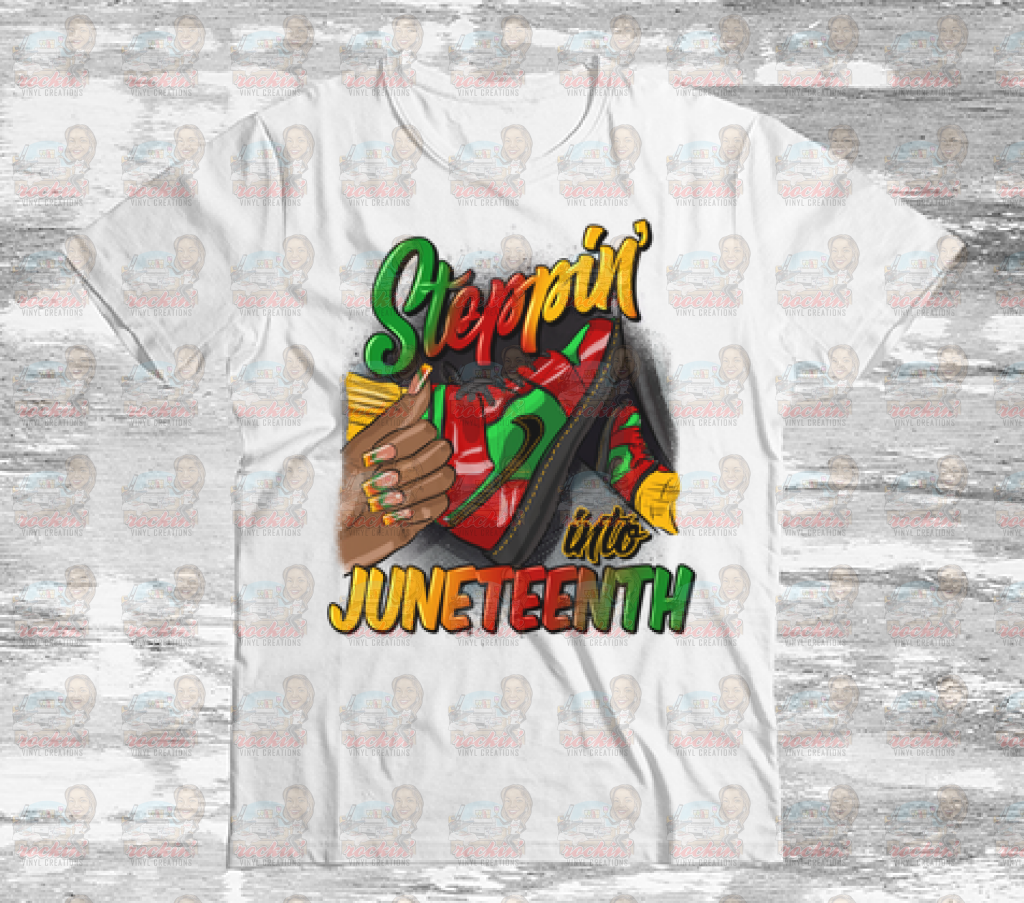 Juneteenth Steppin Female Unisex Shirt White