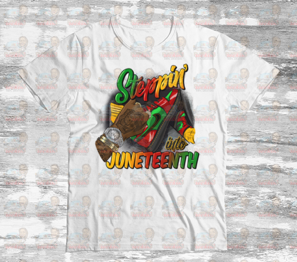 Juneteenth Steppin Male Unisex Shirt White