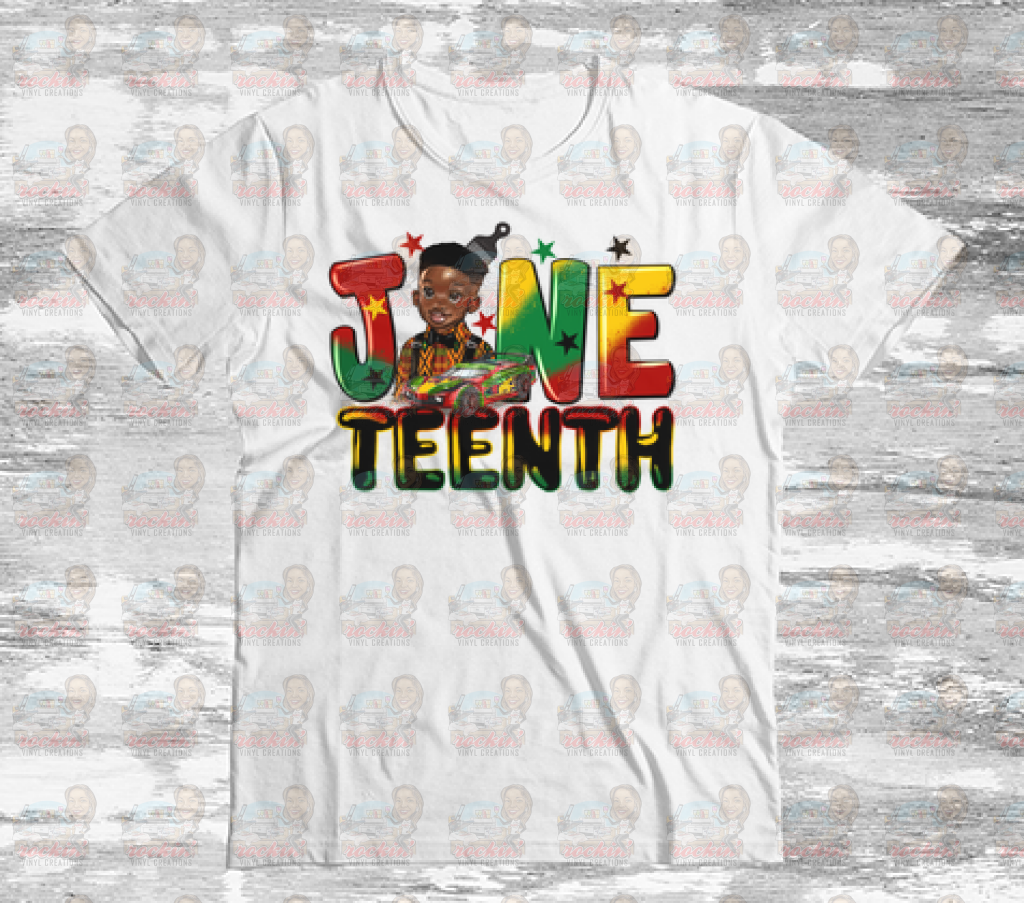 Juneteenth Youth Boy Unisex Shirt White